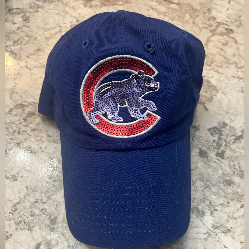 Victoria’s Secret Chicago Cubs Cubbies Baseball Bling Sequin Hat Cap.